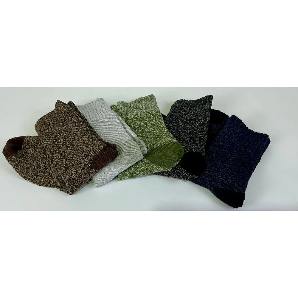 Mens Cozy Thermal Crew‎ Socks 5 Pack Winter Warm Boot Socks For Cold Weather